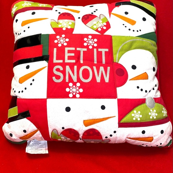 Let it Snow Pillow Winter or Christmas Pillow by St Nicholas Square. - Picture 6 of 6
